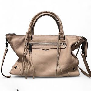 Rebecca Minkoff Regan Satchel Blush Beige Pink Leather Crossbody